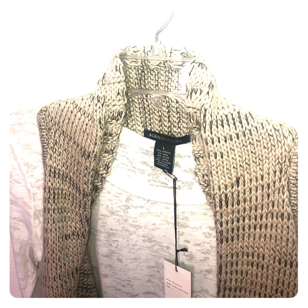 BCBG Vest Cardigan Sweater